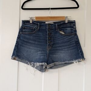 A&F High Rise Jean Shorts